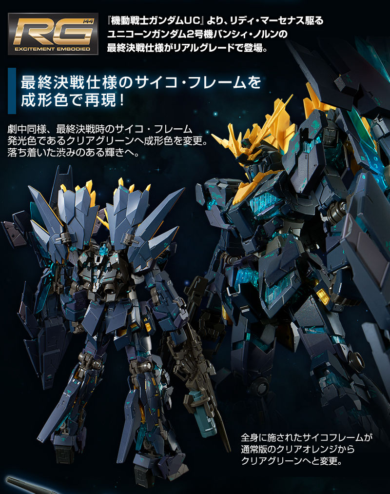 RG 1/144 ユニコーンガンダム2号機 バンシィ・ノルン （最終決戦仕様