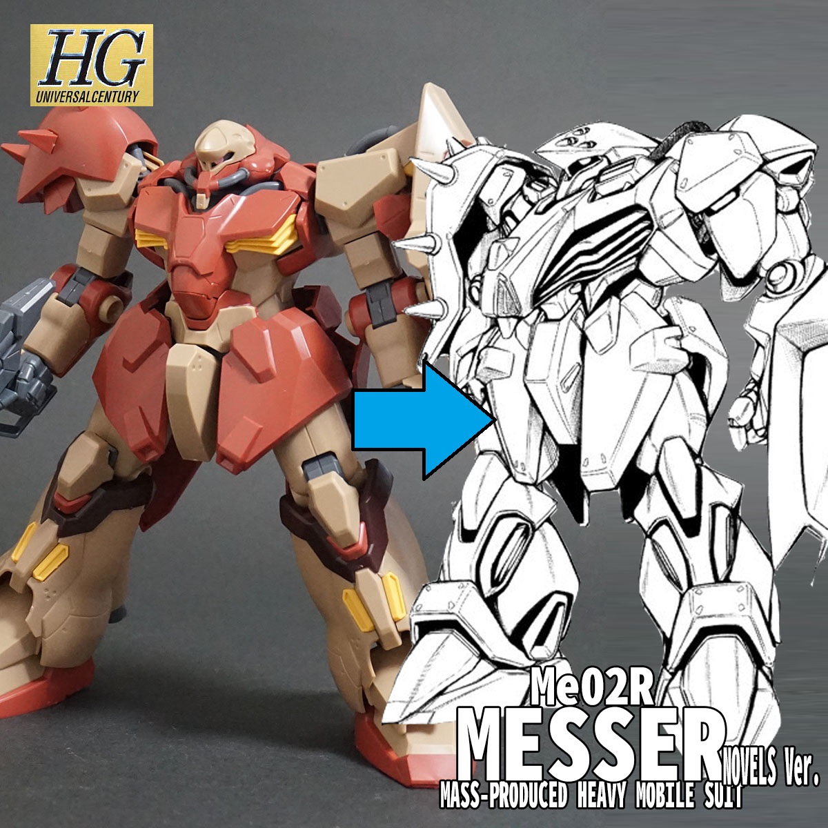 HGUC メッサ― F01型 → HGUC メッサ― [小説版] 改造開始！！ 【そんな、こわいねぇーっ！】