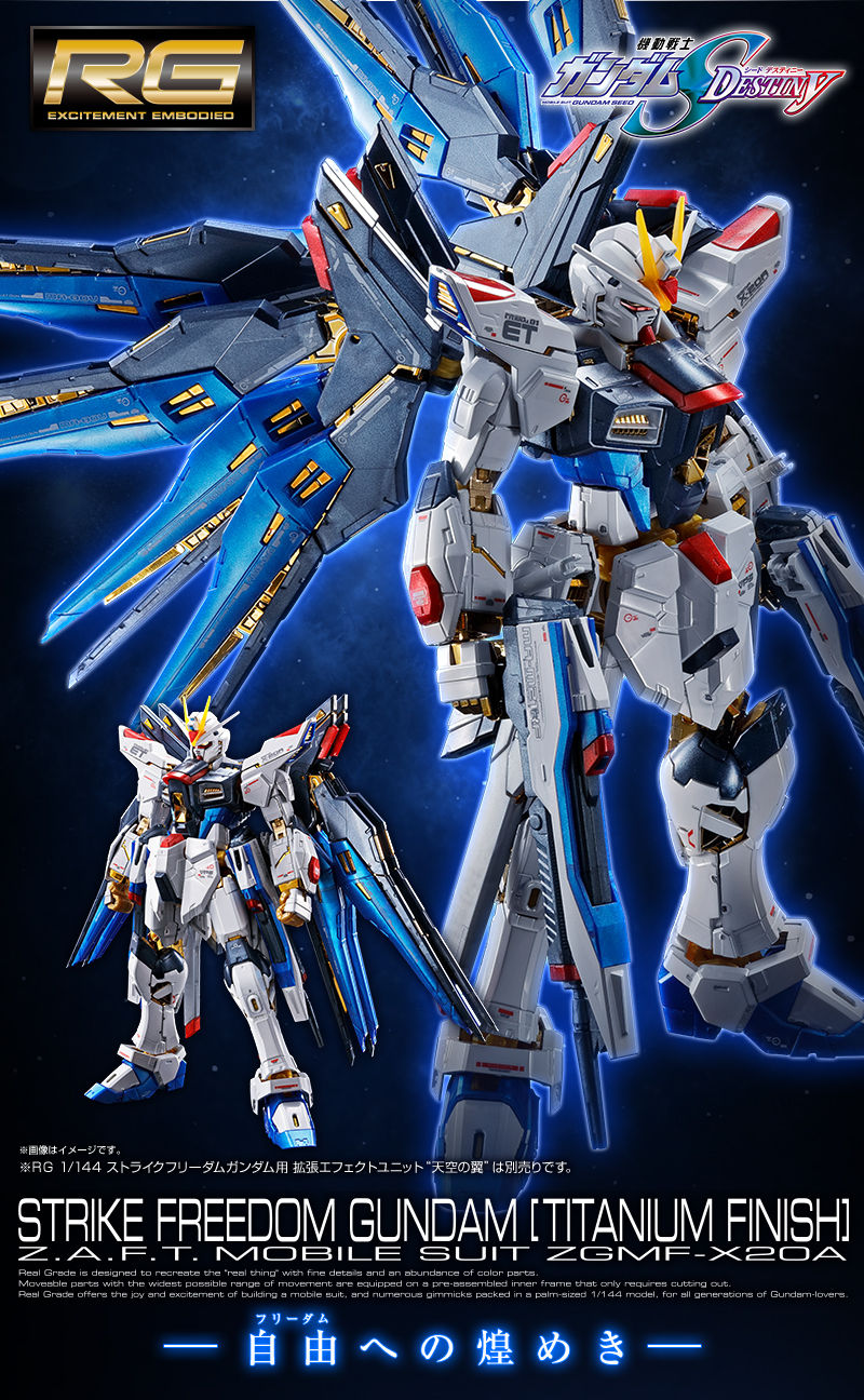 RG ストライクフリーダムガンダム チタニウムフィニッシュ 天空の翼