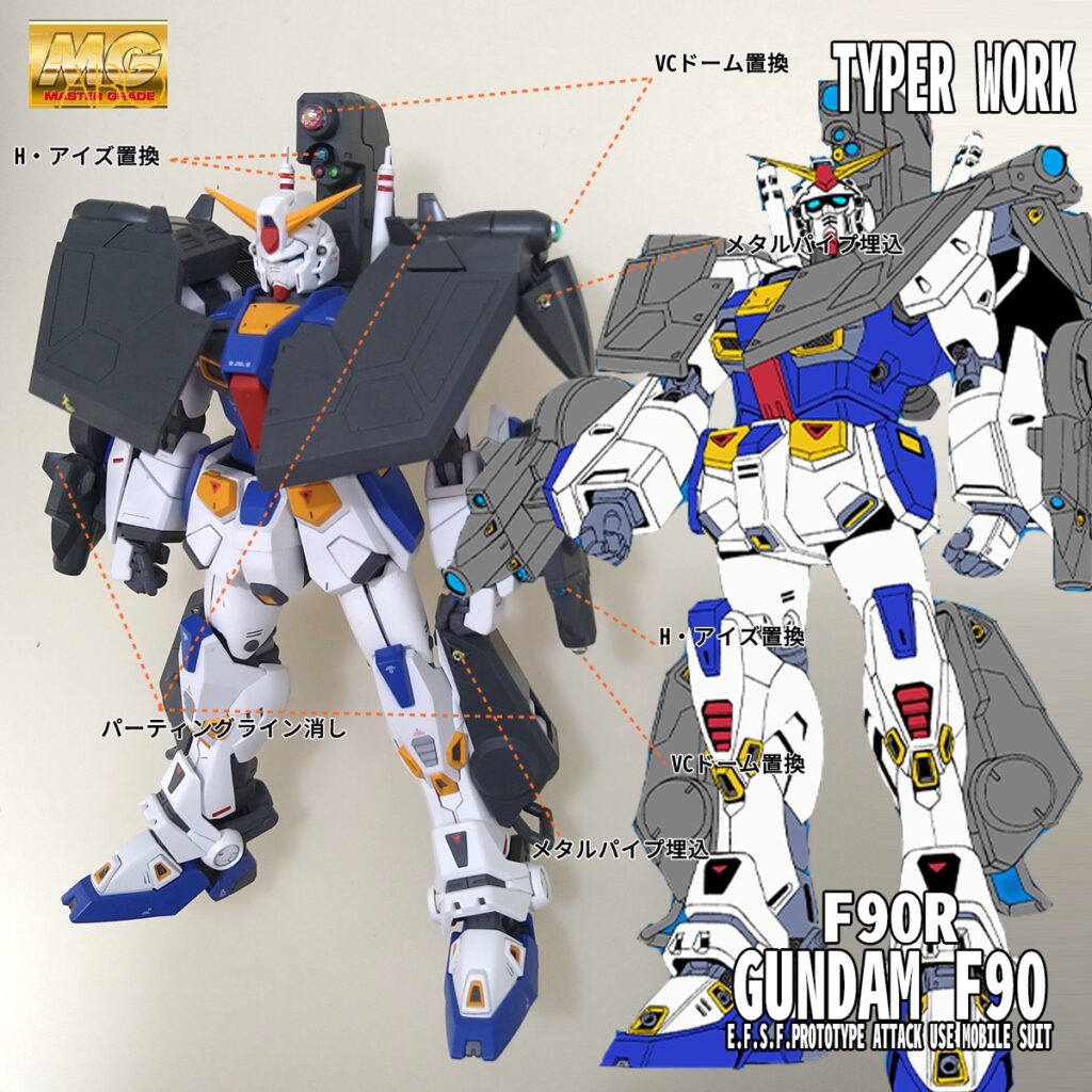 MG ガンダムF90 ミッションパック Rタイプ＆Vタイプ | DMNのガンプラ作成記