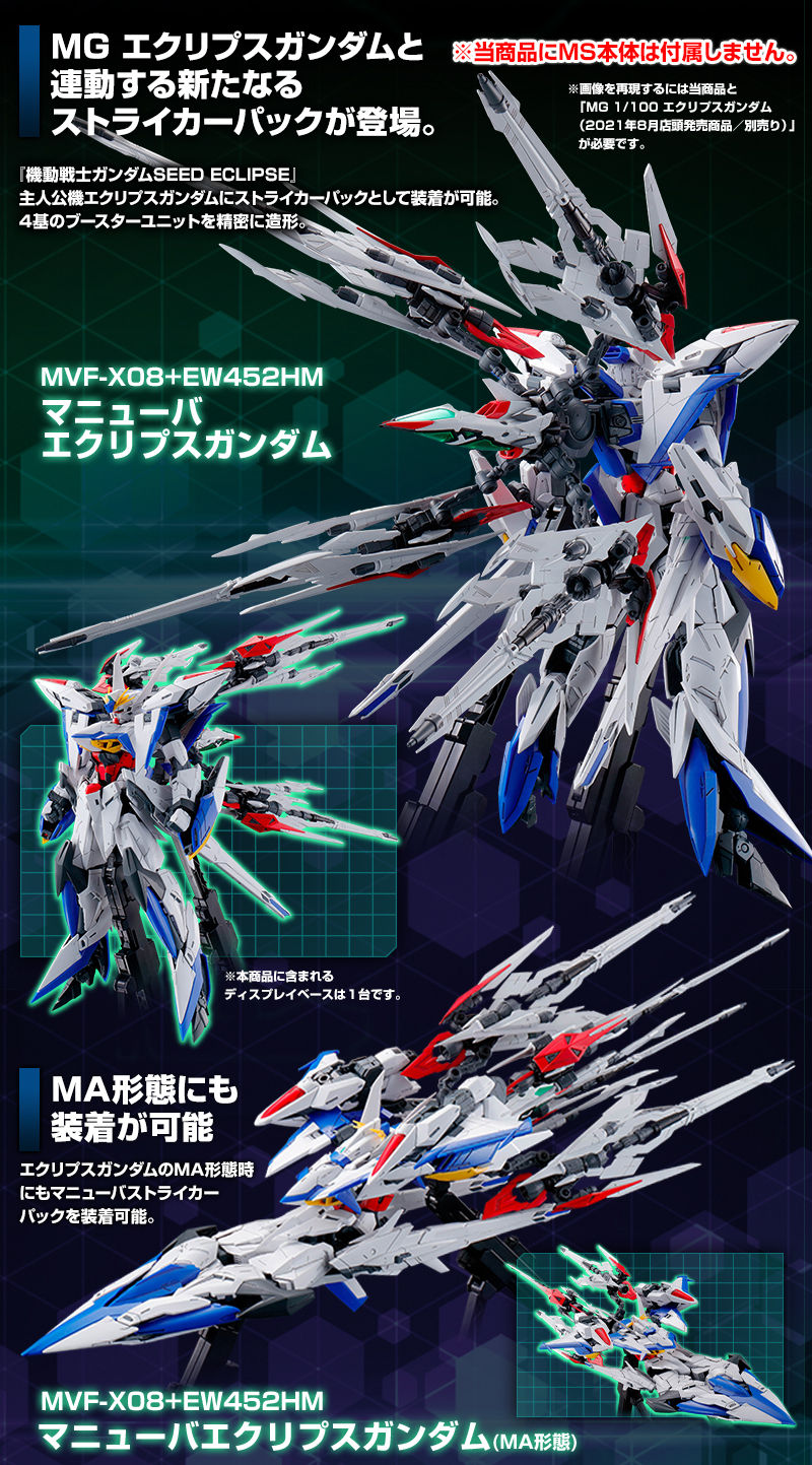 MG エクリプスガンダム用 マニューバストライカーパック - プラモデル