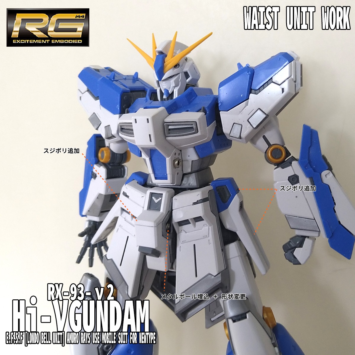 Rg Hi Nガンダム 腰部改造編